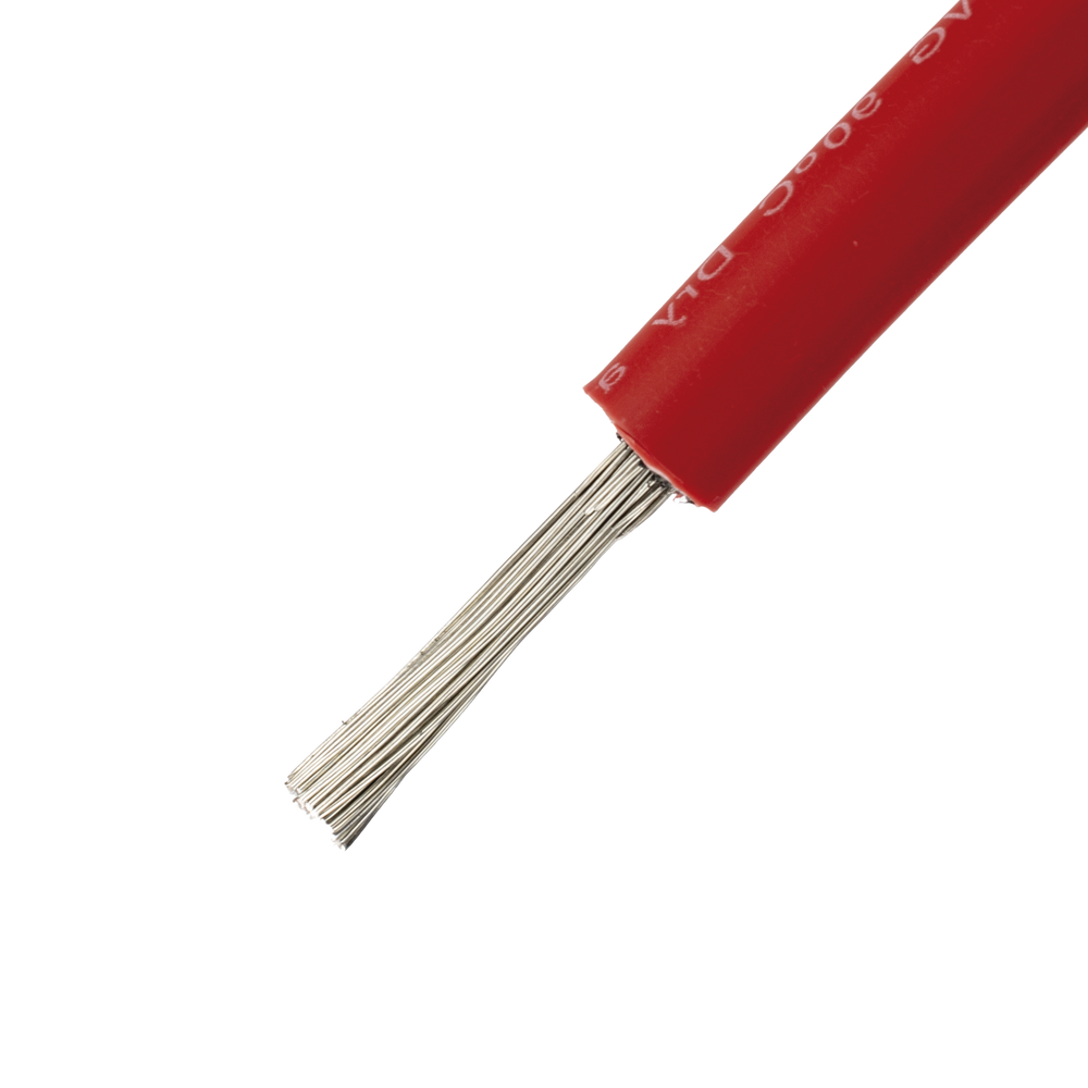 Cable Fotovoltaico Rojo / Cobre Estañado / 6 mm² (10 AWG) / 2000V / Rollo 100m / UL 4703 y TUV - Imagen 4