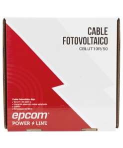 Cable Fotovoltaico Rojo / Cobre Estañado / 6 mm² (10 AWG) / 2000V / Rollo 50m / UL 4703 y TUV