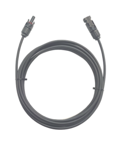 Cable Fotovoltaico / 1 metro / Color Negro / Calibre 10 AWG / Terminal MC4-Macho y Hembra en ambos extremos