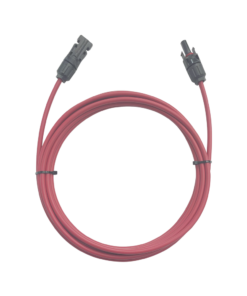 Cable Fotovoltaico / 1 metro / Color Rojo / Calibre 10 AWG / Terminal MC4-Macho y Hembra en ambos extremos