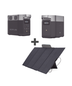 Kit de Estación de Energía Portátil 1024Wh + Batería Externa 1024Wh + Panel Solar Flexible 400W (2024Wh Totales)