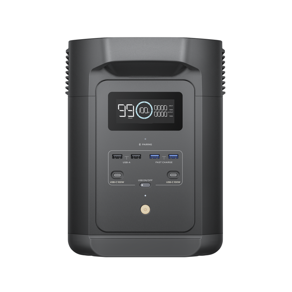 Estación de Energía Portátil de 980Wh Litio LFP / 10 Puertos AC 500 W (Max. 1000W) / 2 USB-C 100W / Cargador de Coche 10A a 12.6V / Conectividad WiFi y Bluetooth (App) / Carga Solar 500W Max. - Imagen 2