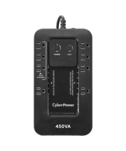 UPS de 450 VA/260 W, Topología Standby con Modo Ahorrador ECO, Entrada 120 Vca NEMA 5-15P, Con 8 Tomas NEMA 5-15R