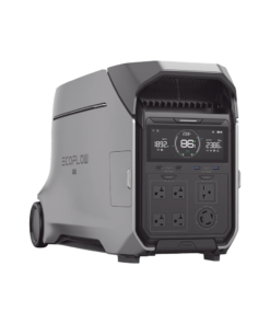 Estación de Energía Portátil DELTA PRO3 / 4096Wh Litio LFP / 5 AC 4000W (8000W Pico) / 2 USB-C 100W / Capacidad para Aumentar Respaldo / Cargador de Coche 10A a 12.6V / Conectividad WiFi y Bluetooth (App) / Carga Solar 2600W Max. (2 P