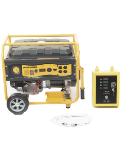 Generador a Gasolina / Planta de Emergencia con Encendido Automático, 6.5KW, 220Vac 2 Fases, Jaula con Ruedas para Fácil Traslado