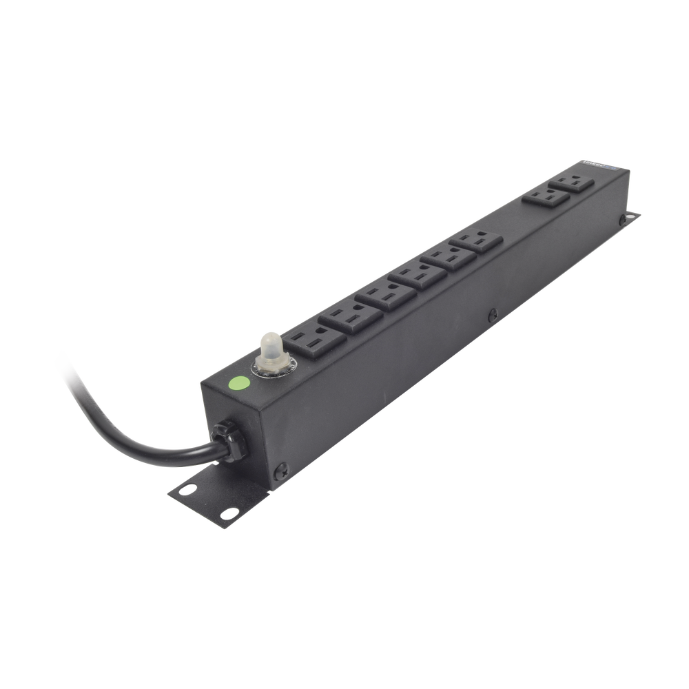 Multicontacto Horizontal (PDU) de 8 Contactos (NEMA 5-15R) Rack 19" 1UR. Voltaje Entrada/Salida: 120Vca/15A - Imagen 3
