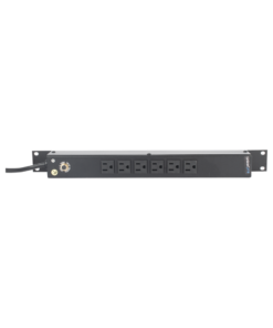 Multicontacto Horizontal (PDU) de 6 Contactos (NEMA 5-15R) Rack 19" 1UR. Voltaje Entrada/Salida: 120Vca/15A