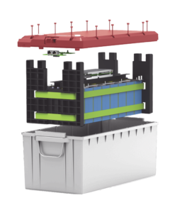 Batería LiFePO4, 2.56 kWh, 25.6V, 100AH / Con BMS Integrado / Vida Útil de más de 3500 Ciclos / Conector RS485 y CAN - Imagen 2