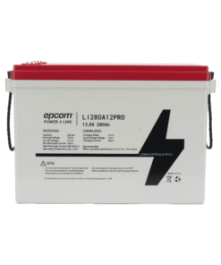 Batería de Litio Ciclo Profundo / 12.8 Vcc 280Ah (3.58 kWh) / LiFePO4 / 6000 Ciclos / Descarga 140A / Carga Rápida 100A / Solar y Marina / BMS con Corte a 11.2V