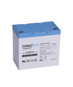 Batería de respaldo 12 V | 55 Ah | AGM | Especial para Seguridad Electrónica | UPS | Sistemas de Emergencia | Vida útil 5 años | Terminales T2