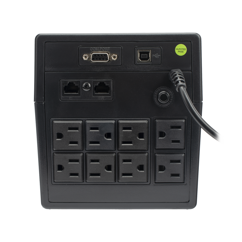 UPS 1000VA/600 W Línea Interactiva 120Vca / 8 tomas 5-15R (6 Respaldadas) / Regulación de Voltaje / Protección RJ45 - Imagen 3