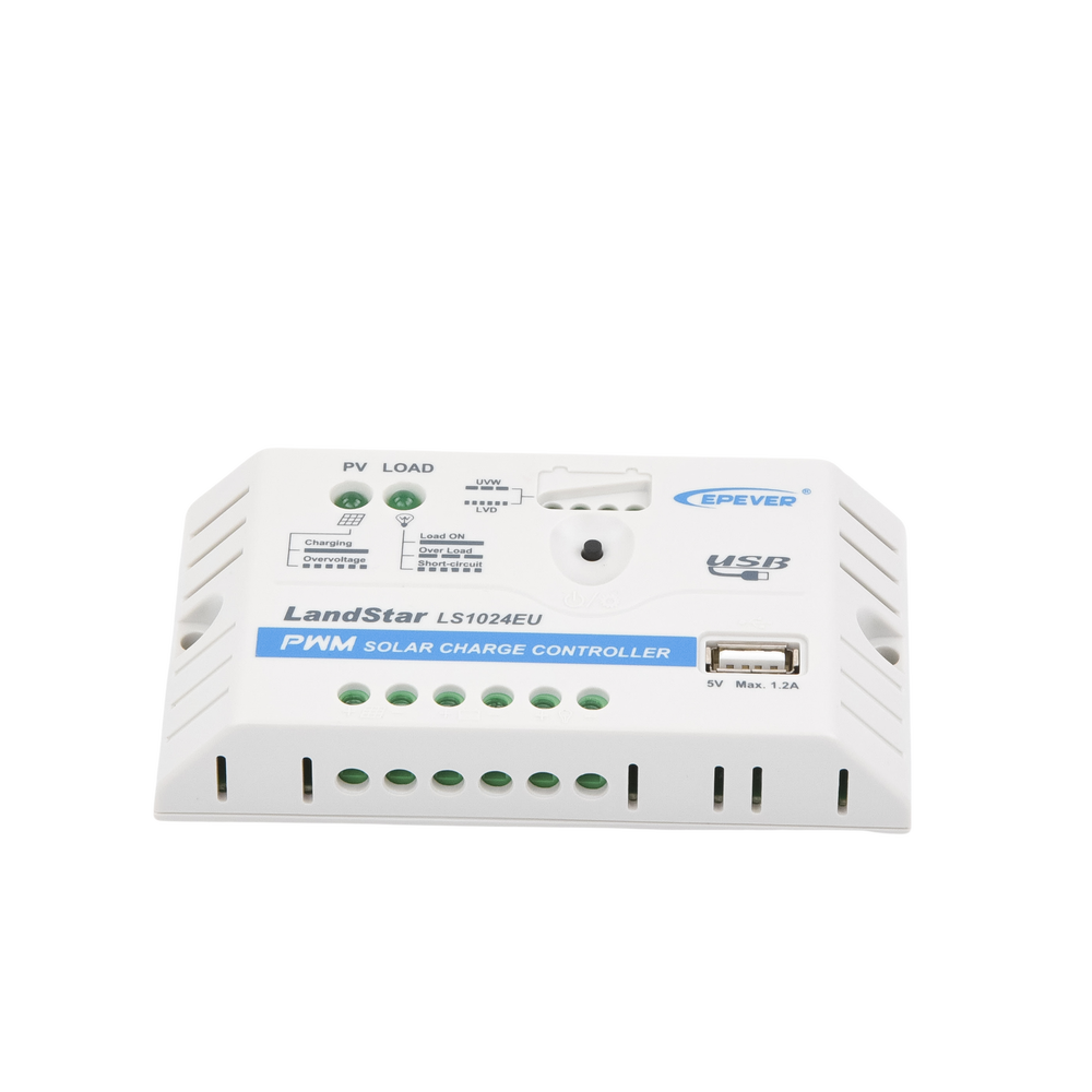 Controlador Solar PWM / 10A / 12/24V / Puerto USB / Indicadores LED / Tierra Positivo Común - Imagen 3