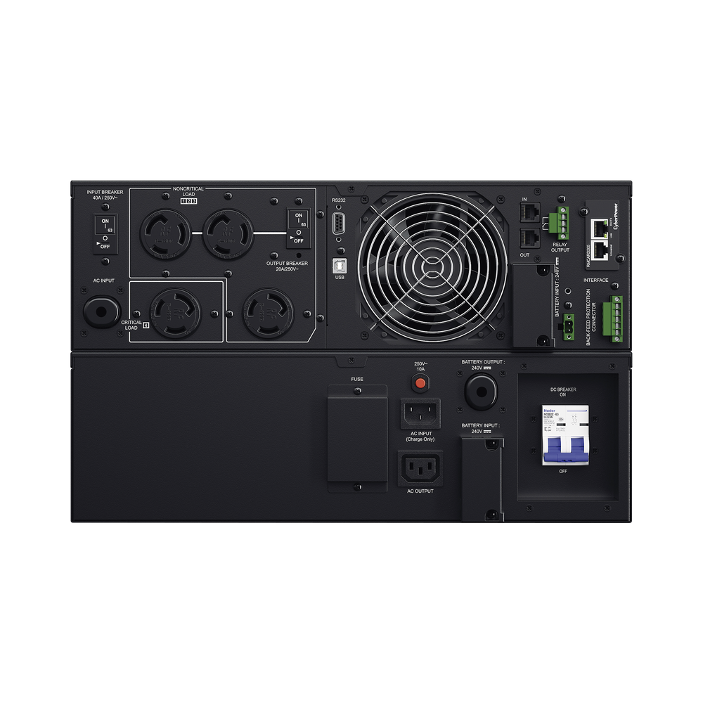 UPS de 6000 VA/5400 W, Online Doble Conversión, 200 - 240 Vac de Entrada NEMA L6-30P, Onda Senoidal Pura, Torre o Rack de 6 UR, Con 2 Tomas NEMA L6-20R y 2 NEMA L6-30R - Imagen 4