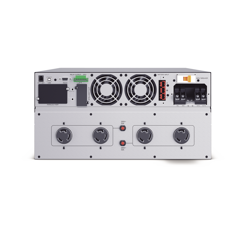 UPS de 6000 VA/5400 W, Online Doble Conversión, 200 - 240 Vac de Entrada Hardwire, Onda Senoidal Pura, Torre o Rack de 6 UR, Con 2 Tomas NEMA L6-20R y 2 NEMA L6-30R - Imagen 4