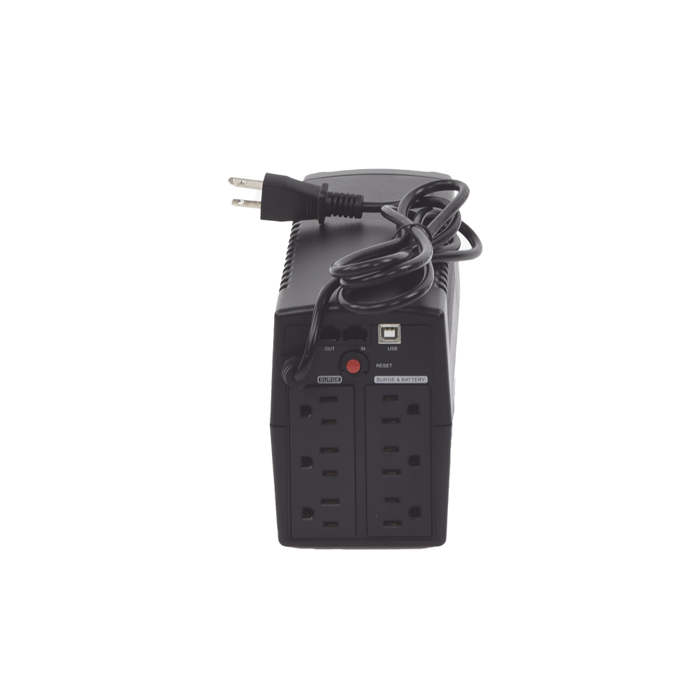 UPS de 750 VA/300 W, Topología Línea Interactiva, Entrada 120 Vca NEMA 5-15P, y 6 Salidas NEMA 5-15R, Con Regulador de Voltaje (AVR) - Imagen 4