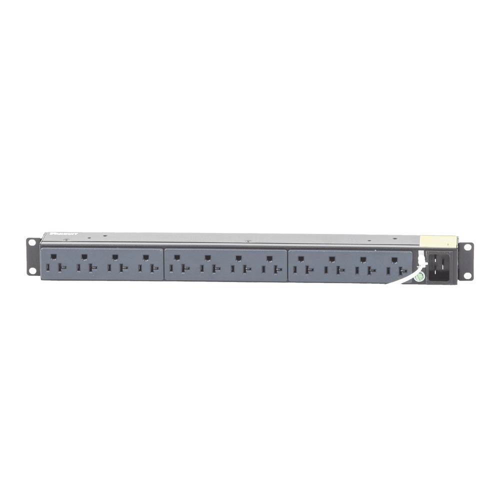 PDU Básico para Distribución de Energía, Enchufe de Entrada NEMA 5-15P, Con 12 Contactos NEMA 5-20R, Instalación Horizontal de 19in, 1UR, 15 Amp, 120 Vca - Imagen 2