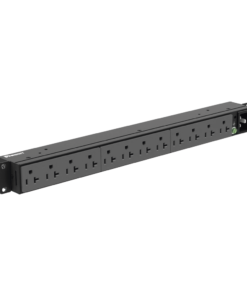 PDU Básico para Distribución de Energía, Enchufe de Entrada NEMA 5-20P, Con 12 Contactos NEMA 5-20R, Instalación Horizontal de 19in, 1UR, 20 Amp, 120 Vca