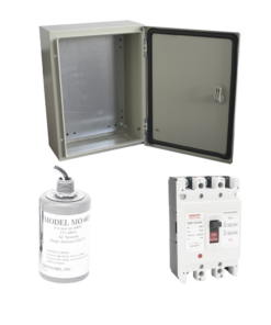 Kit de Centro de Carga Trifasico Para Corriente Alterna, Breaker de hasta 690 Vc de 63 A con Supresor de Descargas Atmosféricas.
