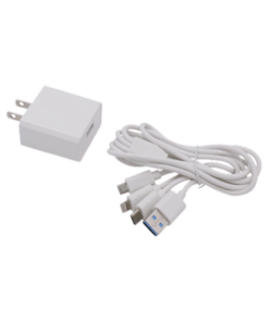 Cargador de pared USB de 5 Vcc 2A / Multi-puertos / USB-C / Micro USB / Tipo C / Lightning (iPhone) / Extensión de cable 1.2 metros - Imagen 4