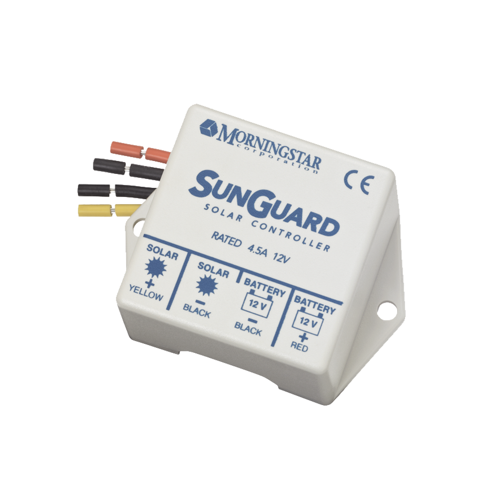 Controlador de Carga Solar PWM SunGuard 4.5 A / 12 VCC / Compensación de Temperatura / 100% Estado Sólido / -40°C a +85°C