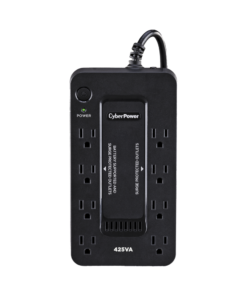 UPS de 425 VA/255 W, Topología Standby, Entrada 120 Vca NEMA 5-15P, Tipo Gabinete Compacto, Con 8 Tomas NEMA 5-15R