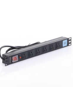 Tomacorriente Horizontal (PDU) de 6 contactos (NEMA 5-15R) + 2 USB para instalación en Rack de 19", 1UR, 125 Vca/ 15 A (THE0040091001001) - Imagen 4
