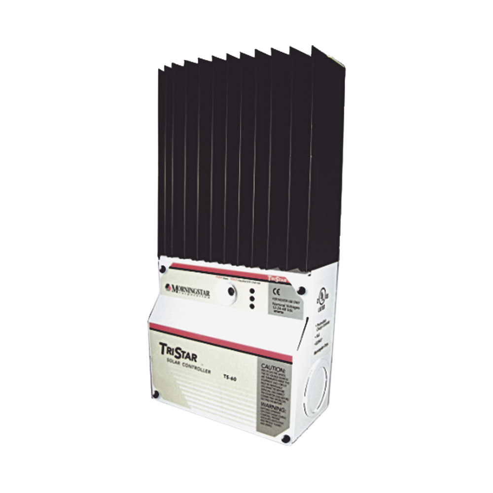 Controlador de Carga Solar TriStar PWM 45 A / 12V 24V 48V / Puerto RS-232 / Hasta 4 kW / Disipador de Calor / 7 Preajustes
