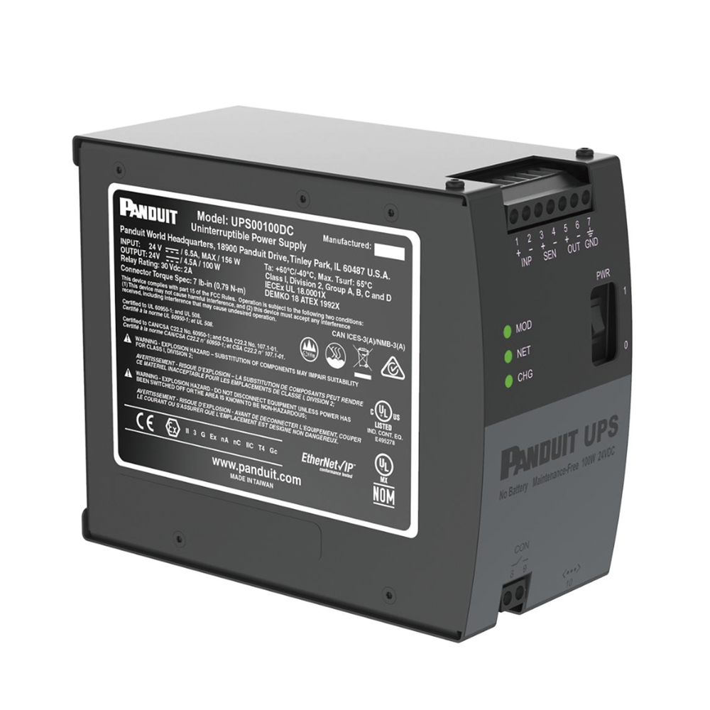 UPS Industrial de 100 Watts, 24 Vcd de Entrada, Instalación en Riel DIN Estándar de 35mm, Temperatura de operación de -40 a 60 ºC - Imagen 3