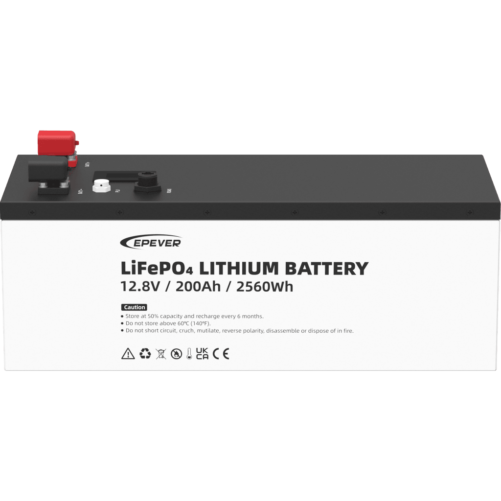 Batería de litio LiFeO4 12.8Vcc, 200Ah, 2.56Kwh, Pantalla LCD para Monitoreo Local, Carcasa Metálica - Imagen 2