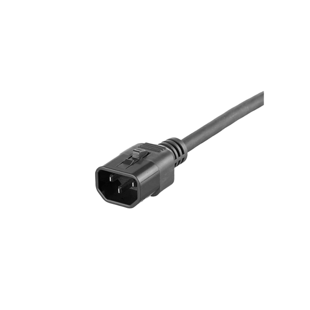 Cable de Alimentación Eléctrica Con Bloqueo Doble de Seguridad, de IEC C14 a IEC C13, 4 ft. de Largo, Color Negro, Paquete de 10 Piezas - Imagen 2