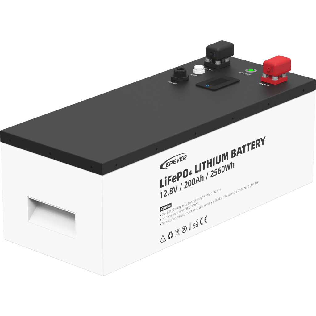 Batería de litio LiFeO4 12.8Vcc, 200Ah, 2.56Kwh, Pantalla LCD para Monitoreo Local, Carcasa Metálica - Imagen 3