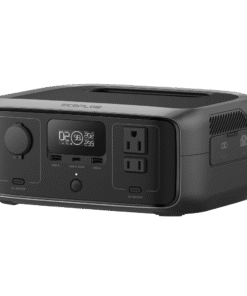 EcoFlow River 3 | Estación de Energía Portátil 245Wh Litio LFP / 2 AC 300 W (Max. 550W) / 1 USB-C 100W / 2 USB -A 12W / Cargador de Coche 8A a 12 o 24V / Conectividad WiFi y Bluetooth (App) / Carga Solar 110W Max.