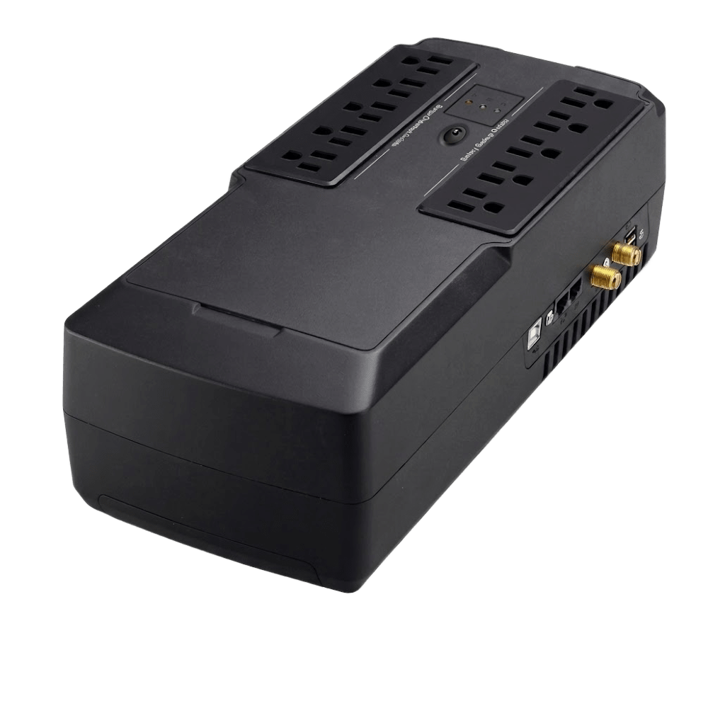UPS de 550 VA/330 W, Topología Standby, Entrada 120 Vca NEMA 5-15P, Tipo Gabinete Compacto, Con 8 Tomas NEMA 5-15R