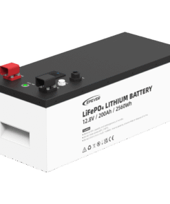 Batería de litio LiFeO4 12.8Vcc, 200Ah, 2.56Kwh, Pantalla LCD para Monitoreo Local, Carcasa Metálica