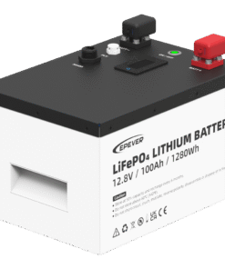 Batería de Litio LiFePO4 12.8Vcc, 100Ah, 1.28KwH, Pantalla LCD para Monitoreo Local, Carcasa Metálica