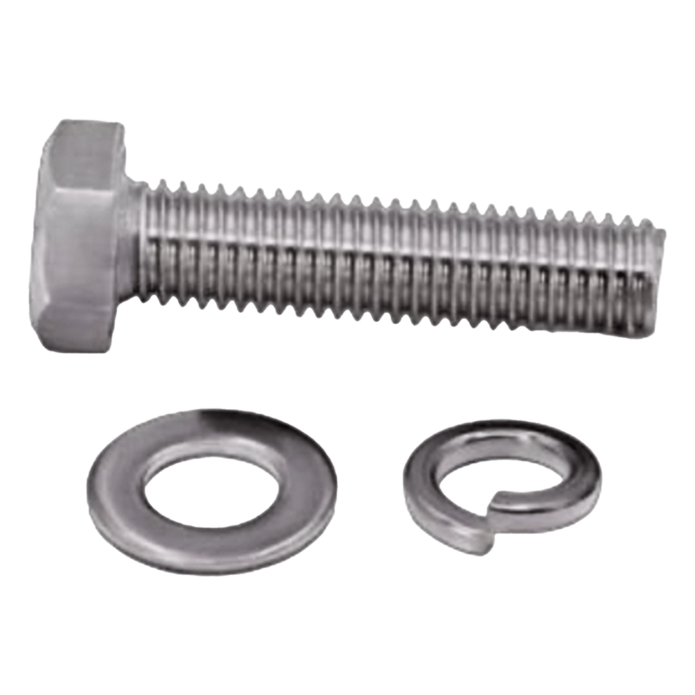 Tornillo M6 x 1.0 mm con Arandela Plana y Arandela de Presión para baterías de 12 V de 28-80 Ah.