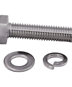 Tornillo M8 x 1.25 mm con arandela plana y arandela elástica para baterías de 12 V de 90-250 Ah