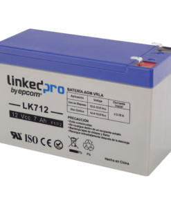 Batería de respaldo 12 V | 7 Ah | AGM | Especial para Seguridad Electrónica | UPS | Sistemas de Emergencia | Vida útil 5 años | Terminales F1 + Adaptador F2
