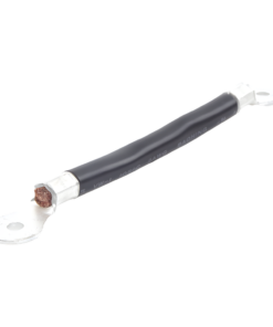 Cable para Baterías, 0.2m, Negro, Calibre 2 AWG con Terminales de Ojo en Ambos Extremos