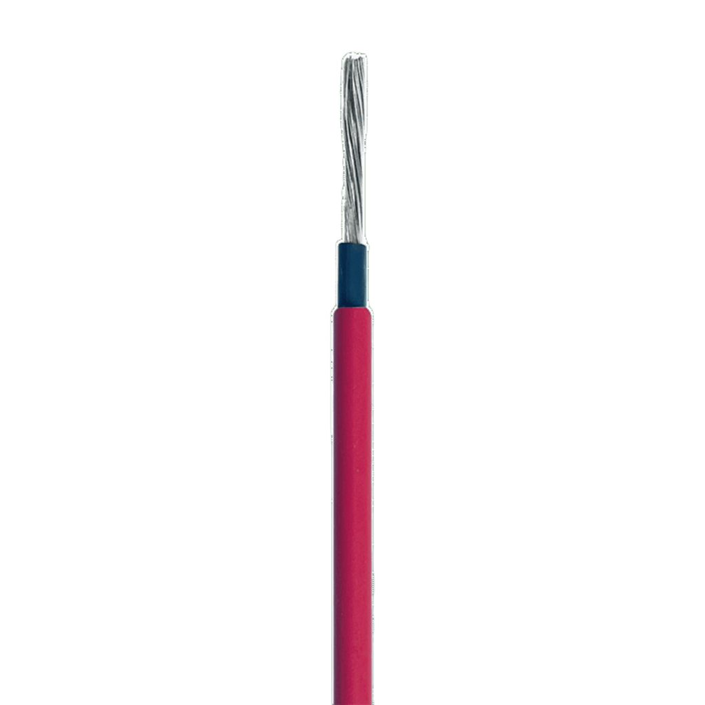 Cable Fotovoltaico Rojo / Cobre Estañado / 6 mm² (10 AWG) / 2000V / Rollo 500m / UL 4703 y TUV