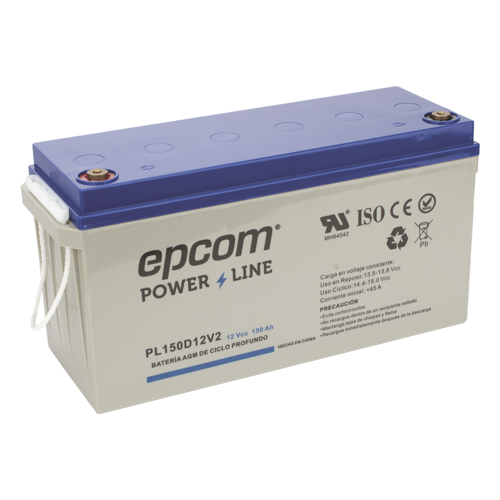 Batería de respaldo 12 V 150 Ah AGM | Certificada UL94-HB Retardo a la flama básica | Ciclo profundo | Para uso en aplicaciones fotovoltaicas y de emergencia | Terminales T5 - Imagen 3