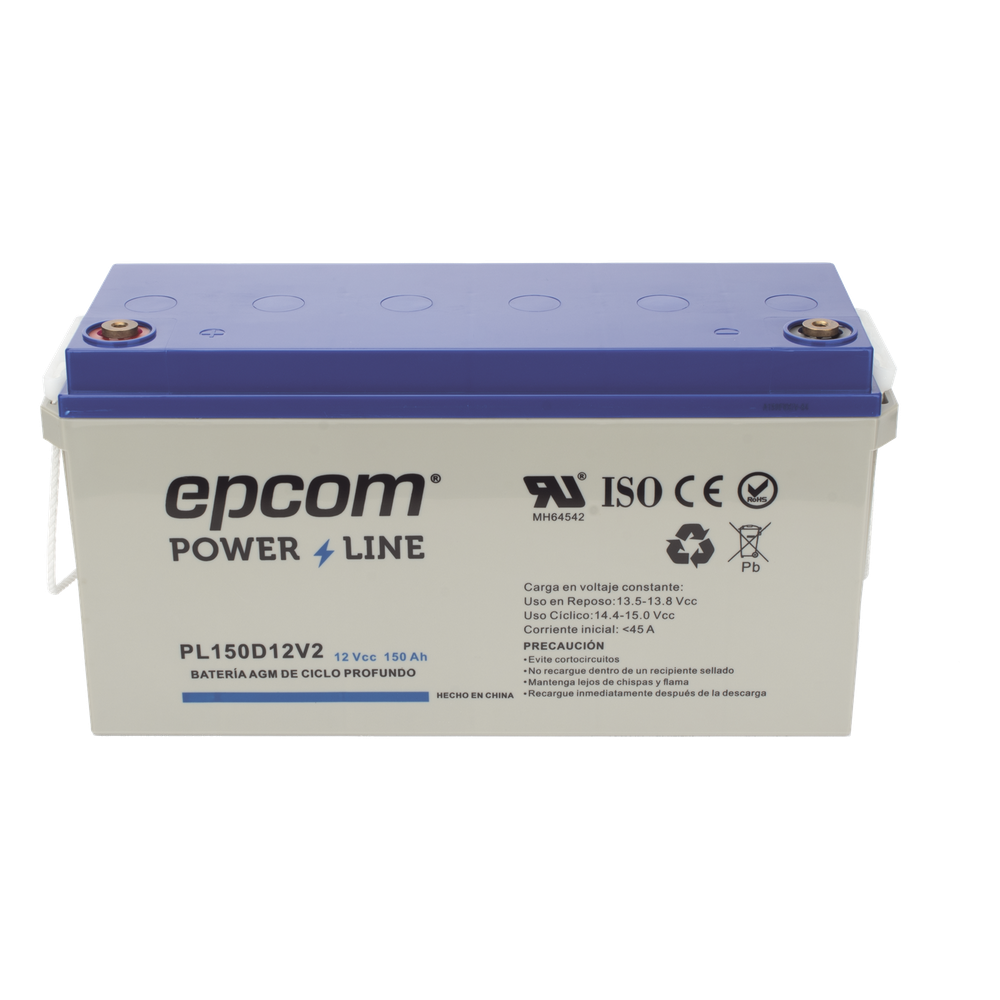 Batería de respaldo 12 V 150 Ah AGM | Certificada UL94-HB Retardo a la flama básica | Ciclo profundo | Para uso en aplicaciones fotovoltaicas y de emergencia | Terminales T5 - Imagen 4