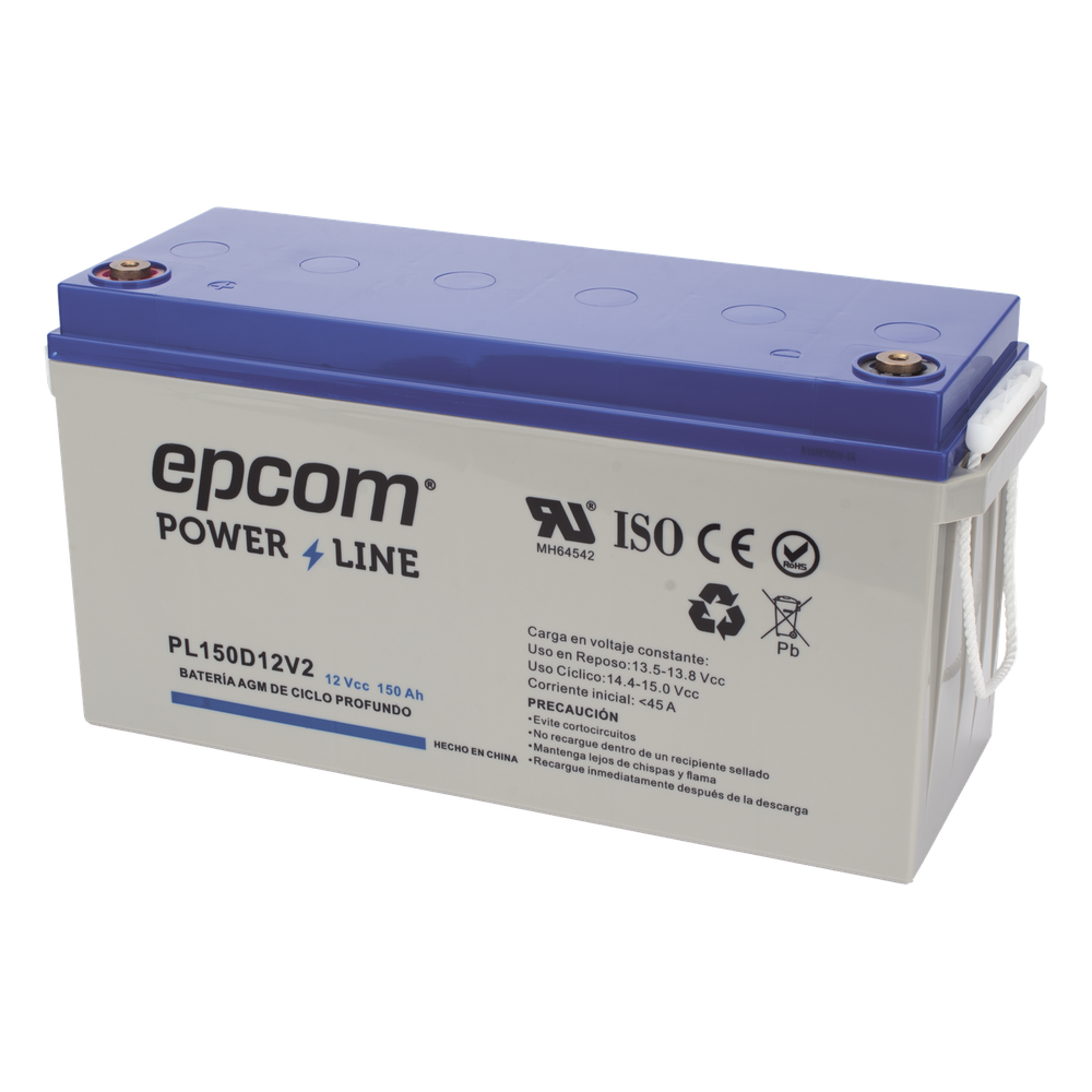 Batería de respaldo 12 V 150 Ah AGM | Certificada UL94-HB Retardo a la flama básica | Ciclo profundo | Para uso en aplicaciones fotovoltaicas y de emergencia | Terminales T5 - Imagen 5